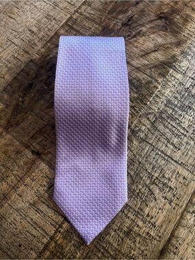 Faconnable Lavender Textured Men's Tie - Subtle Diamond Pattern
